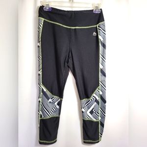 RBX Active black and white athletic crop leggings women's M  #1709